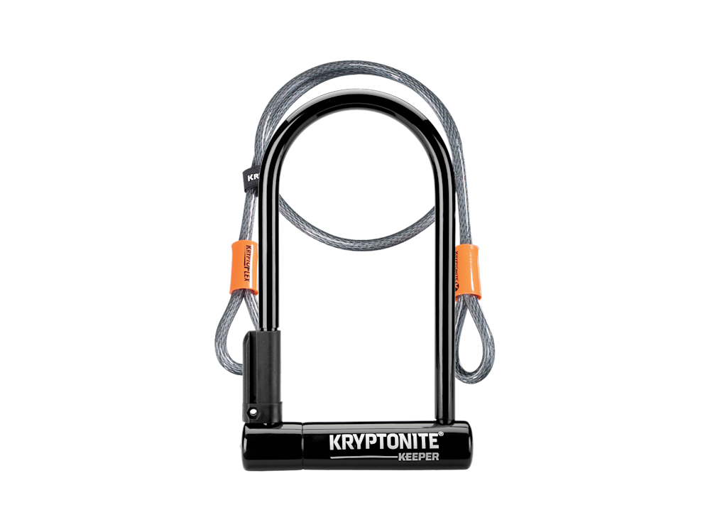 Kryptonite New-U Keeper Standard U-Lock with 4' Flex Cable