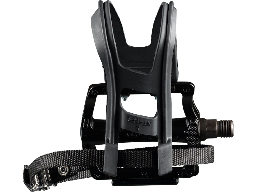 Wellgo B133 Alloy Large Platform Pedal Set with Clip & Strap