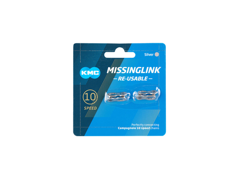 KMC Missing Link Campagnolo Reusable Bicycle Chain Links - Card of 2