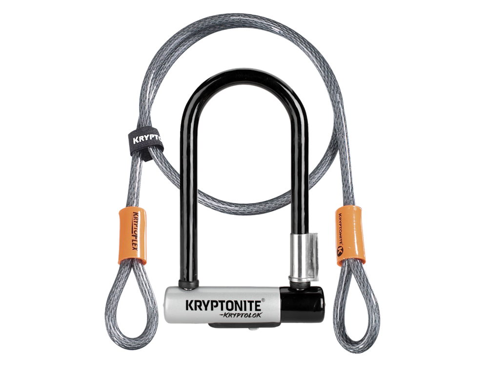 Kryptonite New-U KryptoLok Mini-7 U-Lock with 4' Flex Cable