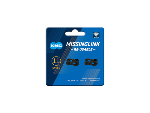 KMC Missing Link DLC Reusable Bicycle Chain Links - Card of 2